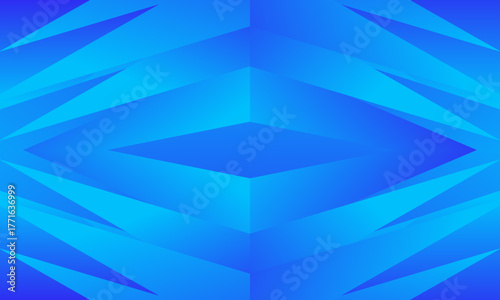 A Dynamic Abstract Background Featuring Interlocking Blue Geometric Shapes and Crystalline Diamond Patterns