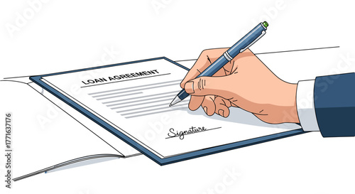 Loan agreement signing