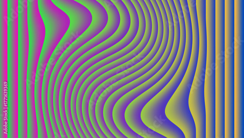 Abstract background with colorful waves and gradient stripes design