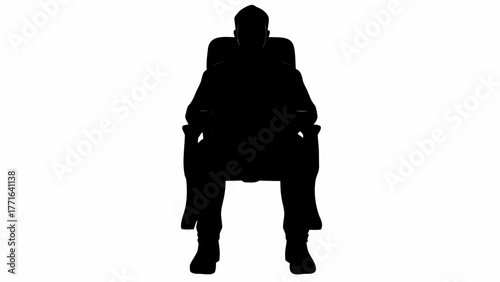 Confident businessman seated thoughtfully in a modern chair, contemplating success