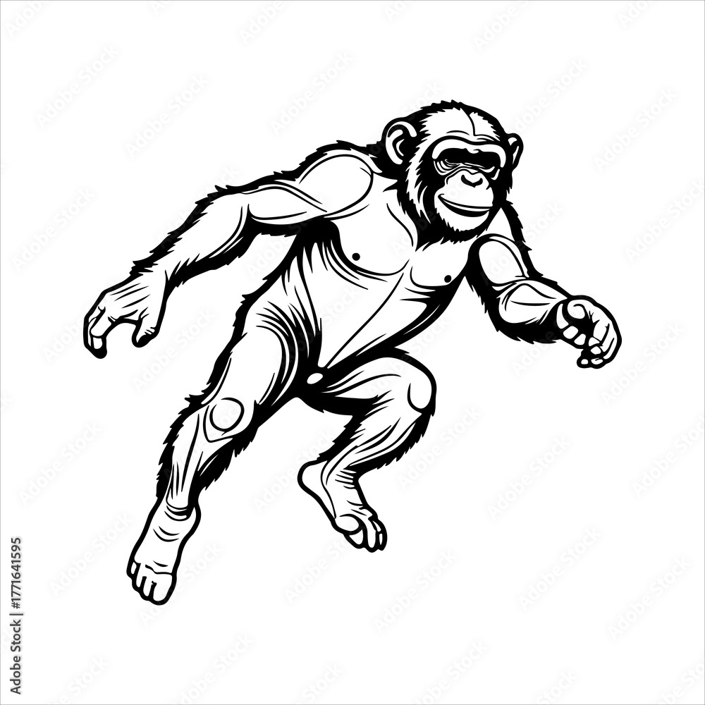 Fototapeta premium Music and Wild Life Illustrated in Vector Style, This Vibrant Joyful Dancing Animal Illustration Vector is Perfect for Digital Celebration Promotions in Flat Design.