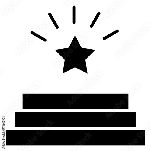 Success Crown Glyph Icon