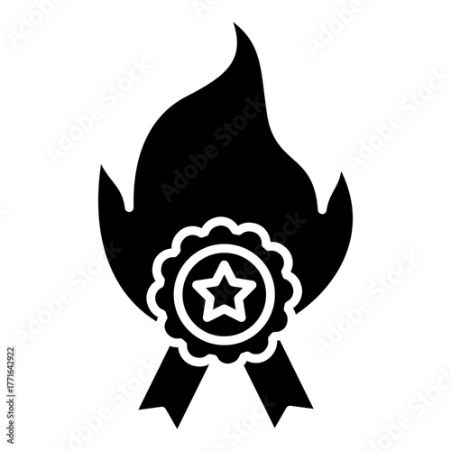 Winning Attitude Glyph Icon