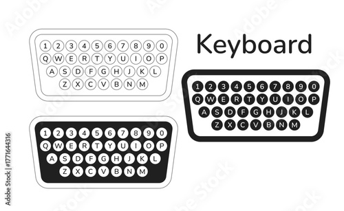 vector illustration of a computer keyboard