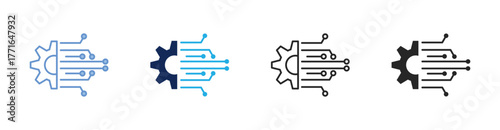 Technology Icon Collection Featuring Multiple Styles