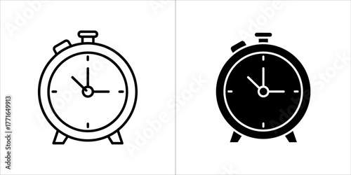 Stopwatch icon timer, clock, countdown, measure, time management concept