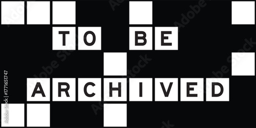 Alphabet letter in word to be archived on crossword puzzle background