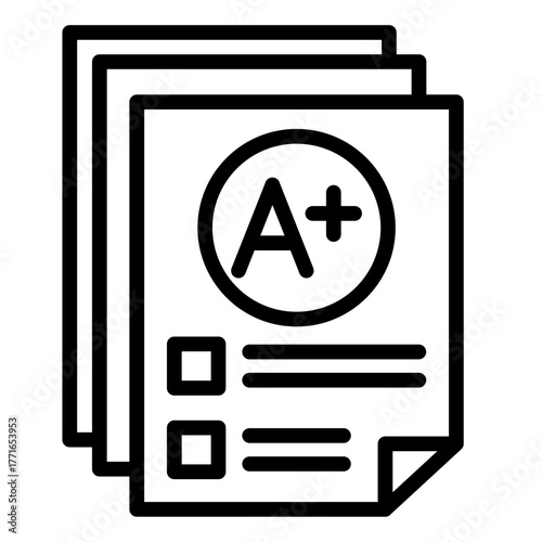 Report Card   Icon Element For Design
