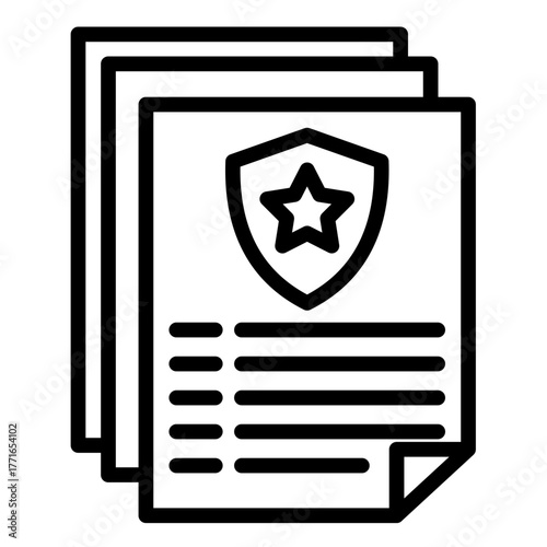 Police File   Icon Element For Design
