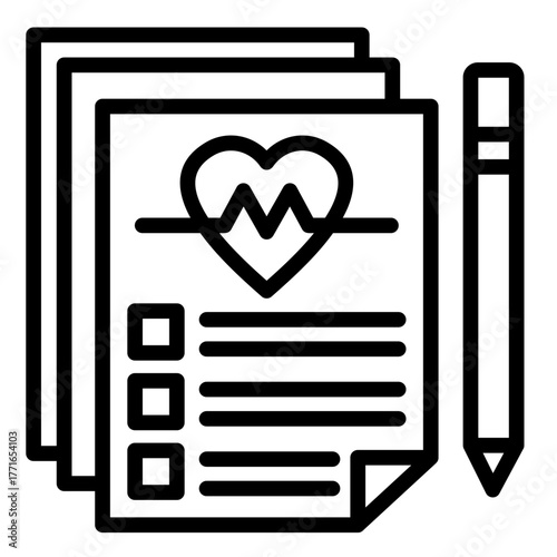 Medical Report   Icon Element For Design
