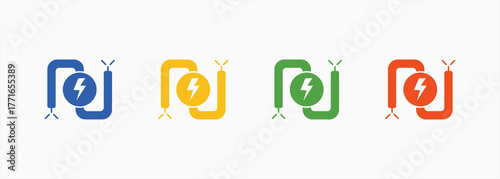 Wires Icon Set Color Multiple Style Collection