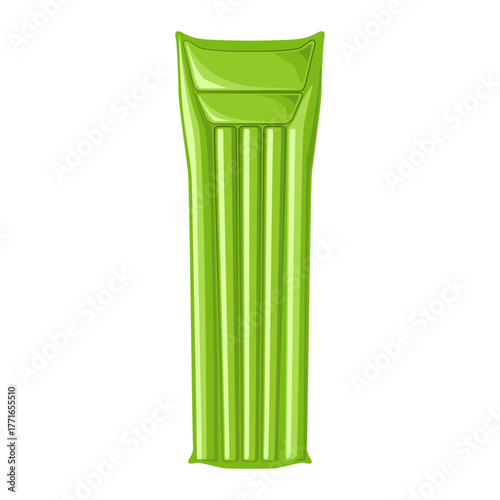 Inflatable green pool air mattress float for relaxing