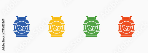 Biogas Icon Set Color Multiple Style Collection