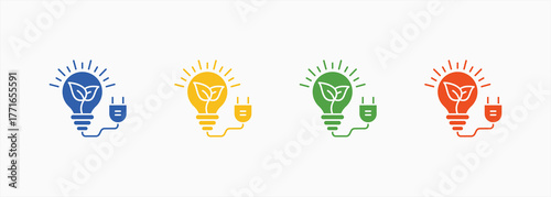 Bioenergy Icon Set Color Multiple Style Collection