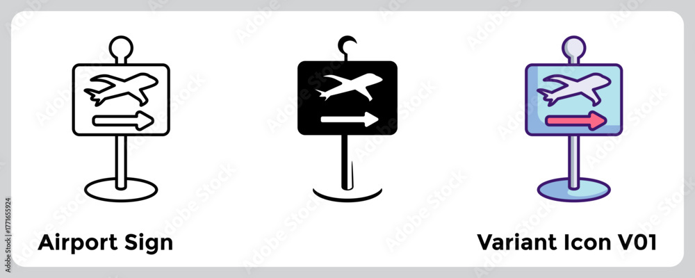 Fototapeta premium Airport Sign