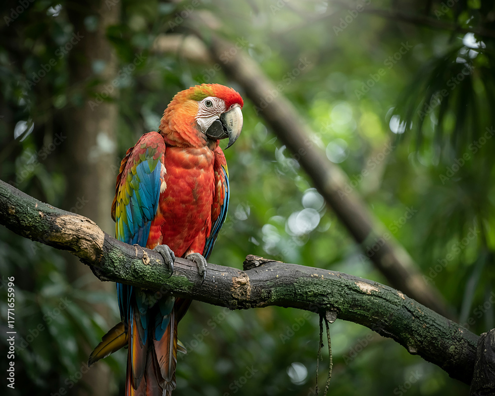 Obraz premium red and blue macaw