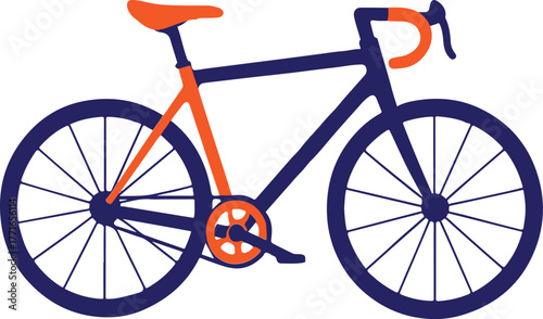 bicycle on white background
