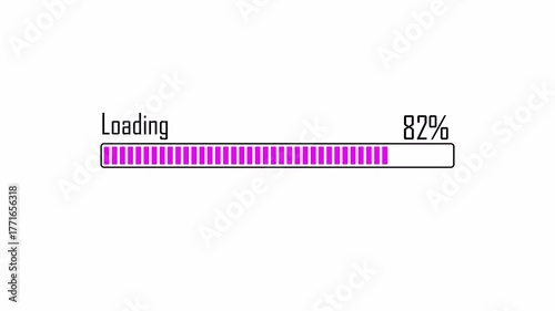 Pink Progress Loading Bar on white Background