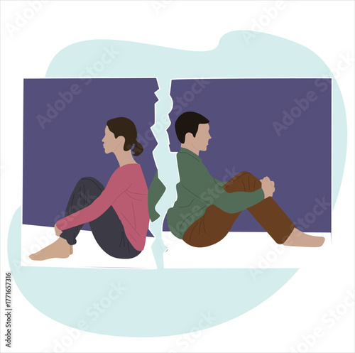 photo of a couple separating