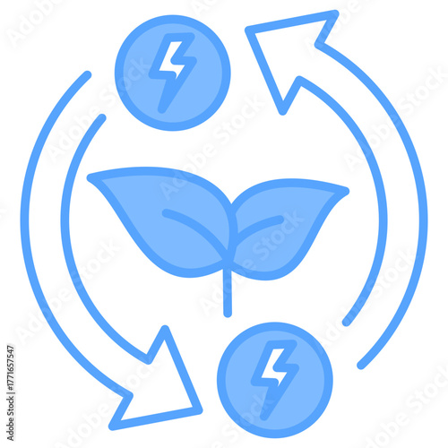 Natural Process Blue Icon