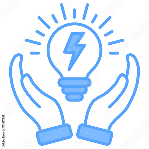 Energy Efficient Blue Icon