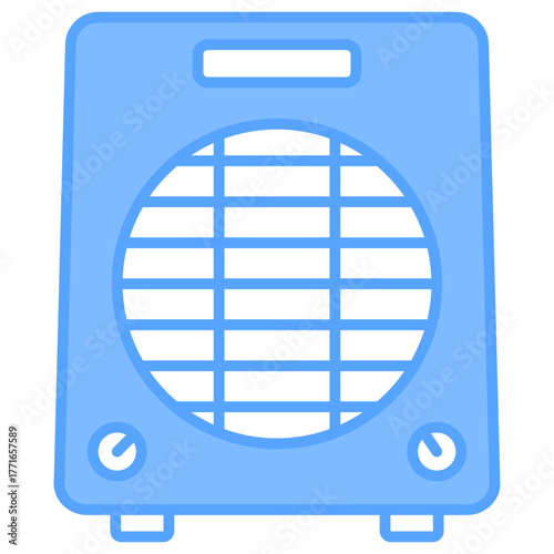 Air Heater Blue Icon