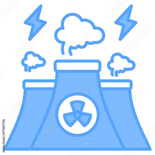 Nuclear Power Blue Icon