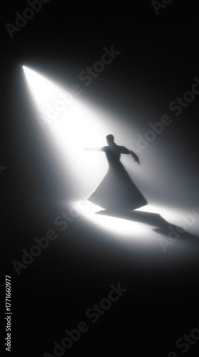 Dervish in Spotlight Silhouette