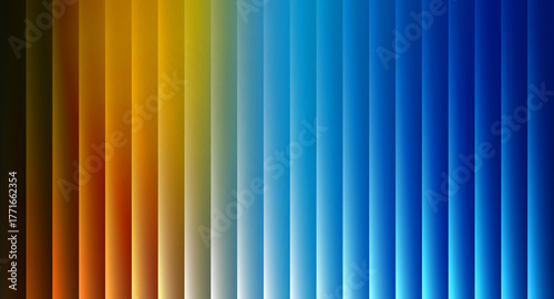 Vibrant gradient background with vertical lines transitioning from warm orange to cool blue, creating a dynamic effect