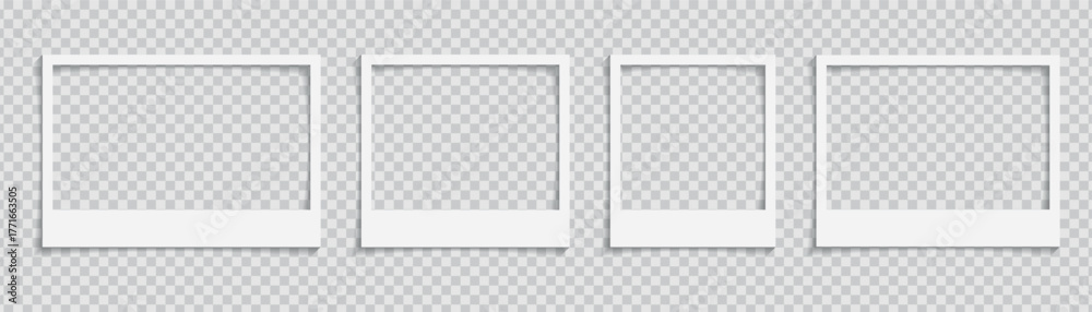 custom made wallpaper toronto digitalRealistic polaroid empty photo frame mock up with shadow Vector illustration