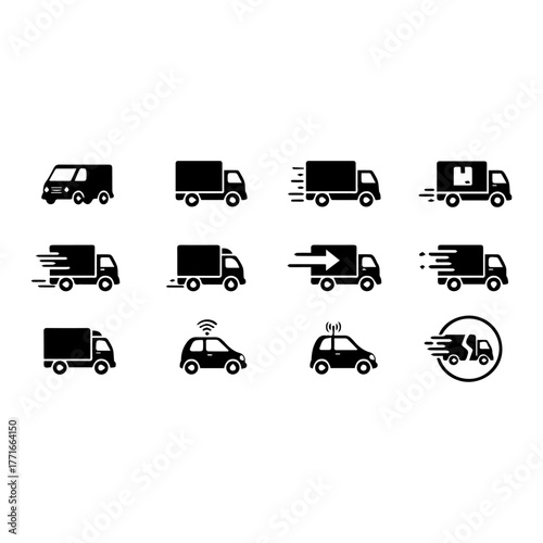 Delivery, Logistics, and Cartoon Character Vector Icons