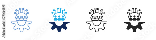 Human Resource Icon Collection Featuring Multiple Styles