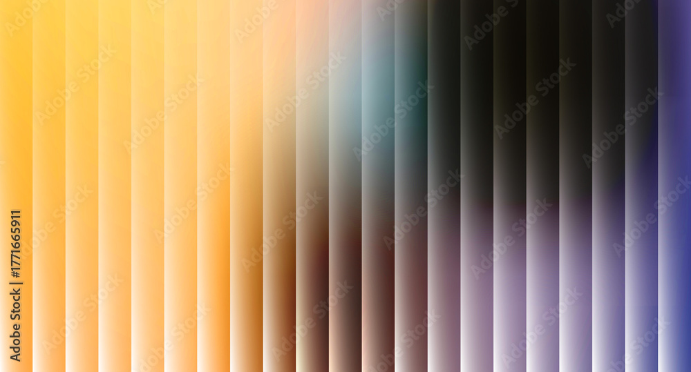 Obraz premium Abstract background with vertical lines and a gradient of colors from yellow to blue, creating a modern and dynamic effect