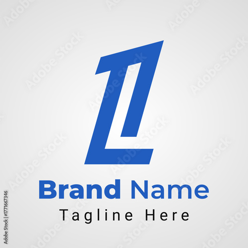 Letter L1 Logo,Elegant and simple logo of Letter L arranged to form Number 1 negative space