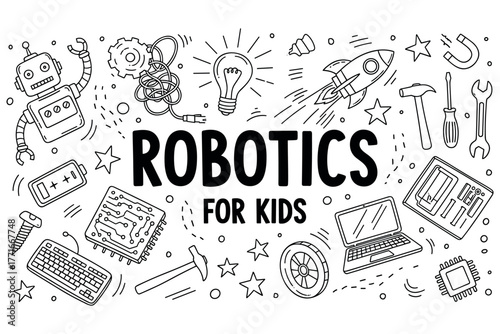 Robotics for kids: fun and educational technology illustration