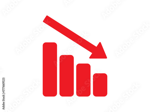 loss arrow graph icon