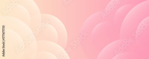 Banner background, pastel colorful, pink and orange gradations, circle abstract background, eps 10