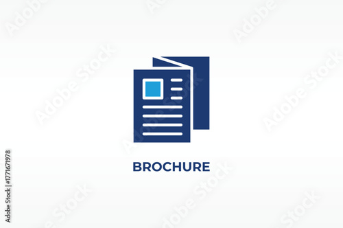 BROCHURE vector, icon or logo sign isolated symbol illustration