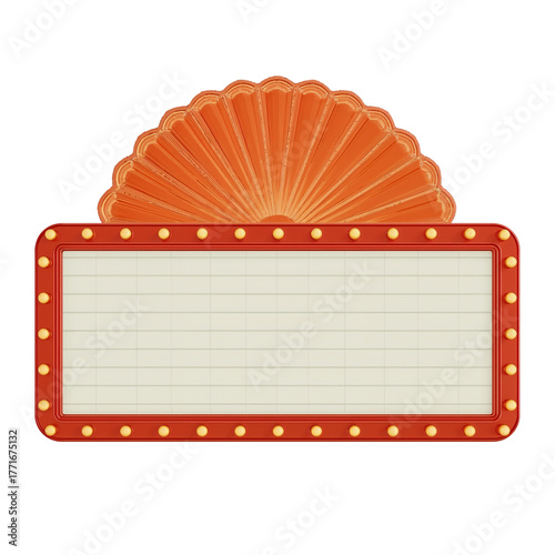 Vintage Illuminated Marquee Sign with Retro Aesthetic for Theatrical Presentations