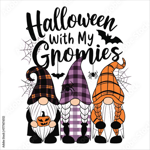 Halloween With My Gnomies Vector Icon Set