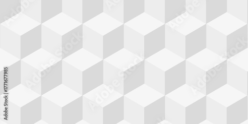 Seamless geometric pattern isometric cubic. Mosaic cube pattern vector tile blank wallpaper.	