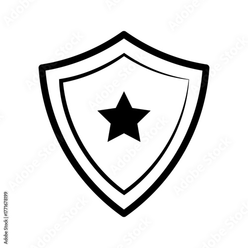  protective equipment, shield, icon vector illustration