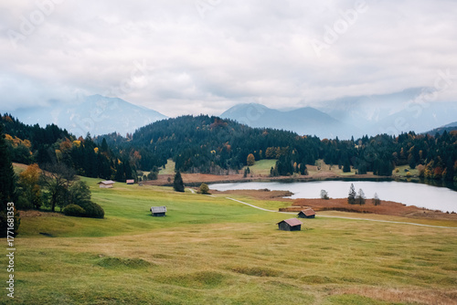 Autumn Serenity by the Mountain Lake