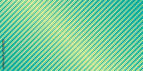 Diagonal grid pattern with gradient of teal and lime green hues.