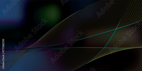 Abstract Digital Lines with Subtle Gradients and Dynamic Flowing Forms.