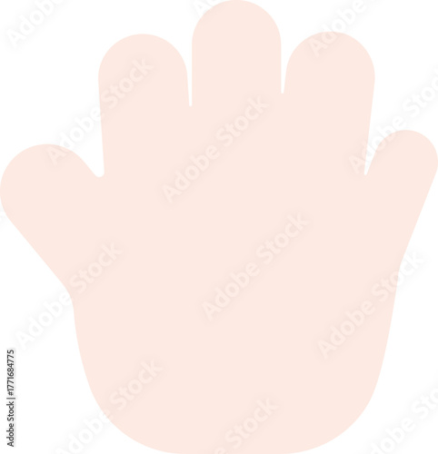 a simple drawing of an open hand