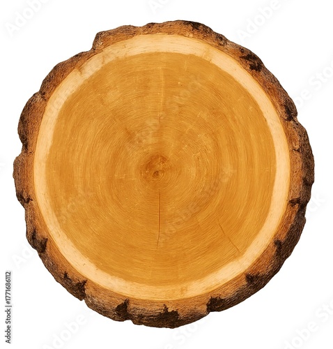 Tree Ring Cross-Section Showing Annual Growth Patterns