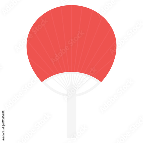 Vector illustration of Asian style hand fan