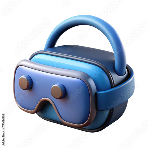Immersive vr headset with realistic 3d rendering for enhanced virtual reality experiences transparent background