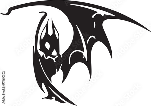 black and white shark